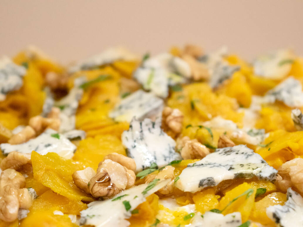pizza crunch zucca, noci e gorgonzola - Lievitamente