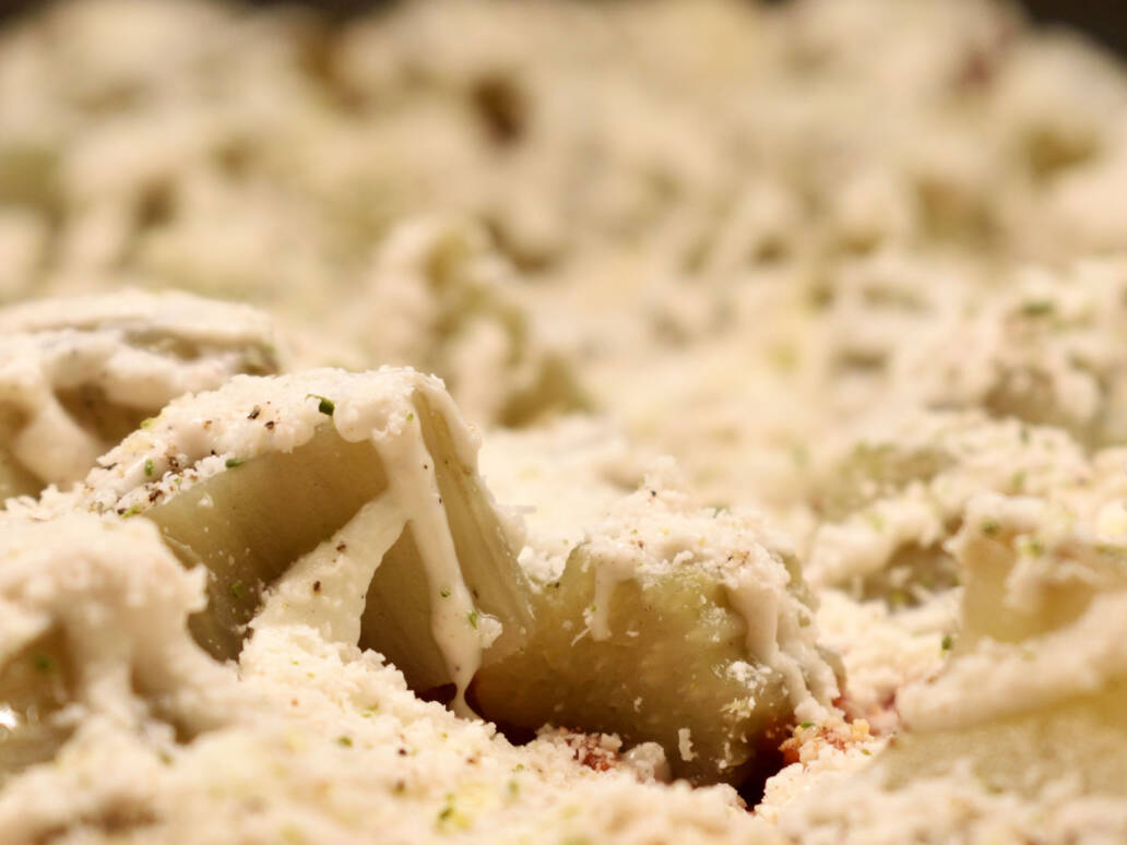 pizza crunch parmigiana di cardoni - Lievitamente